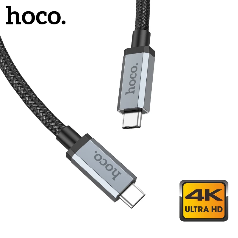 

HOCO 1M/2M USB3.2 20Gbps Thunderbolt USB C to Type C Data Cable 100W Fast Charging 4K 60Hz Video Transmission For Macbook Laptop