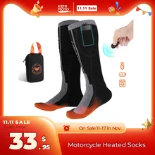 Heated Socks Remote Control Motorcycle Electric Heating Socks Rechargeable Battery Winter Thermal Thick Stockings Men Women