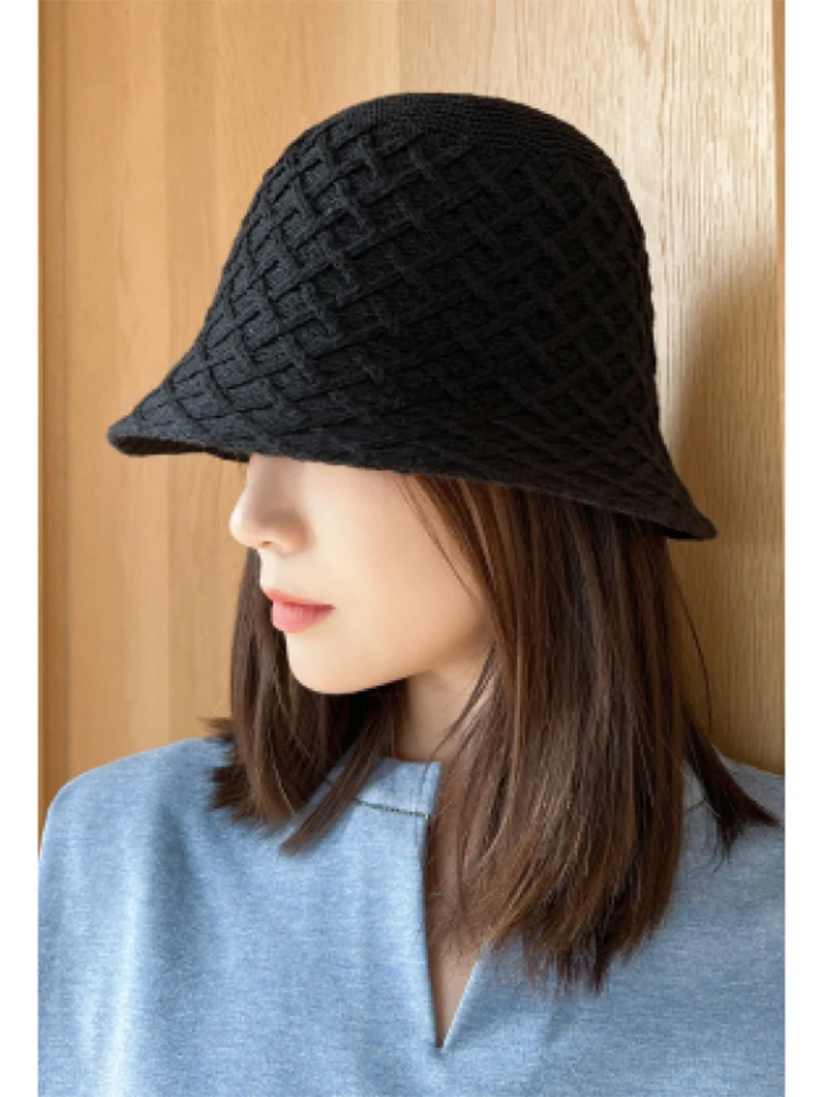 Новое поступление тонкая вязаная Рыбацкая шляпа в форме алмаза Женская