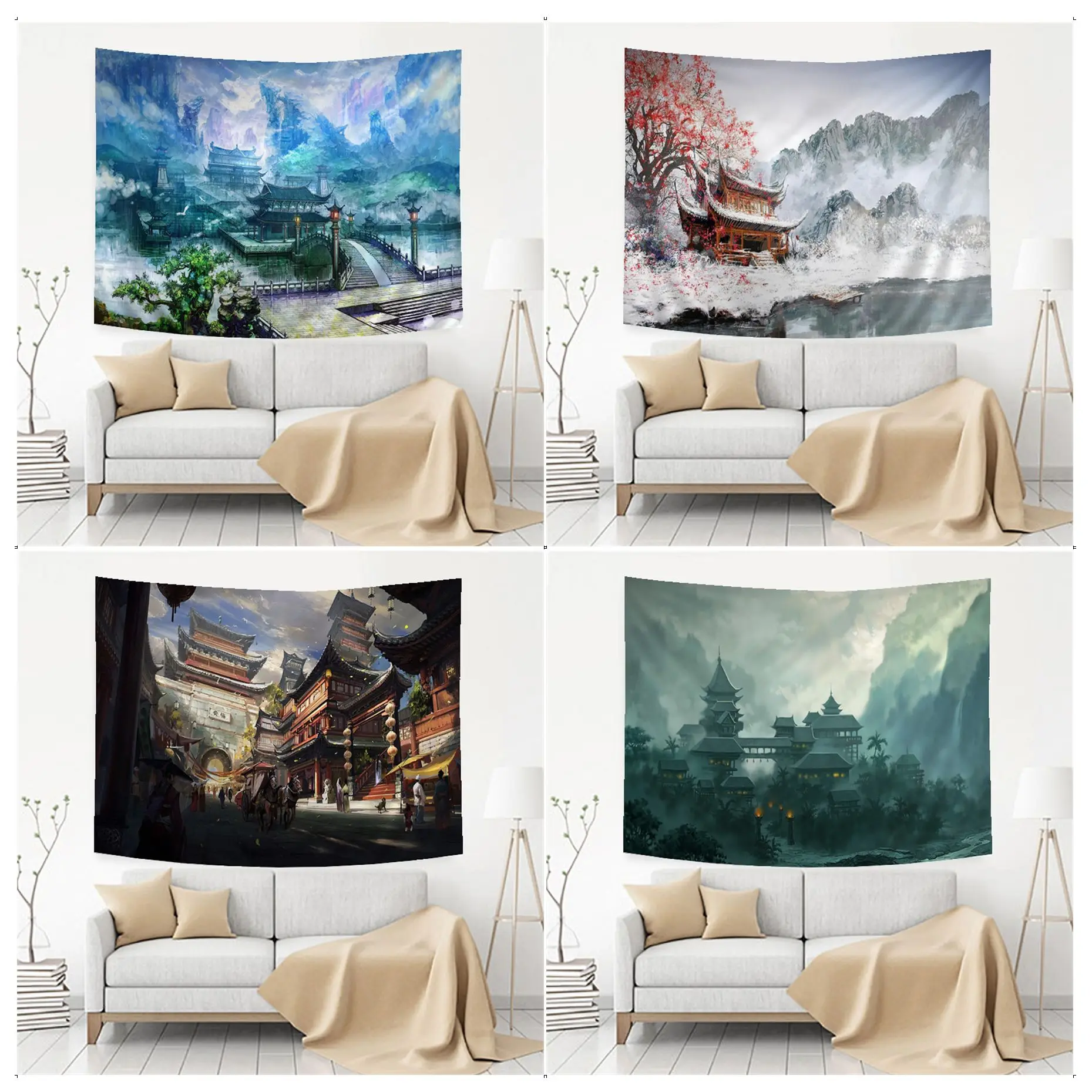 

China Style DIY Wall Tapestry Wall Hanging Decoration Household Wall Hanging Sheets