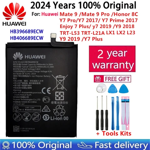 HB 396689 Аккумулятор ECW 4000 мАч для Huawei Mate 9/9 Pro Y7 2017 Honor 8C Y9 2018 2019 версия Enjoy 7 plus аккумуляторы
