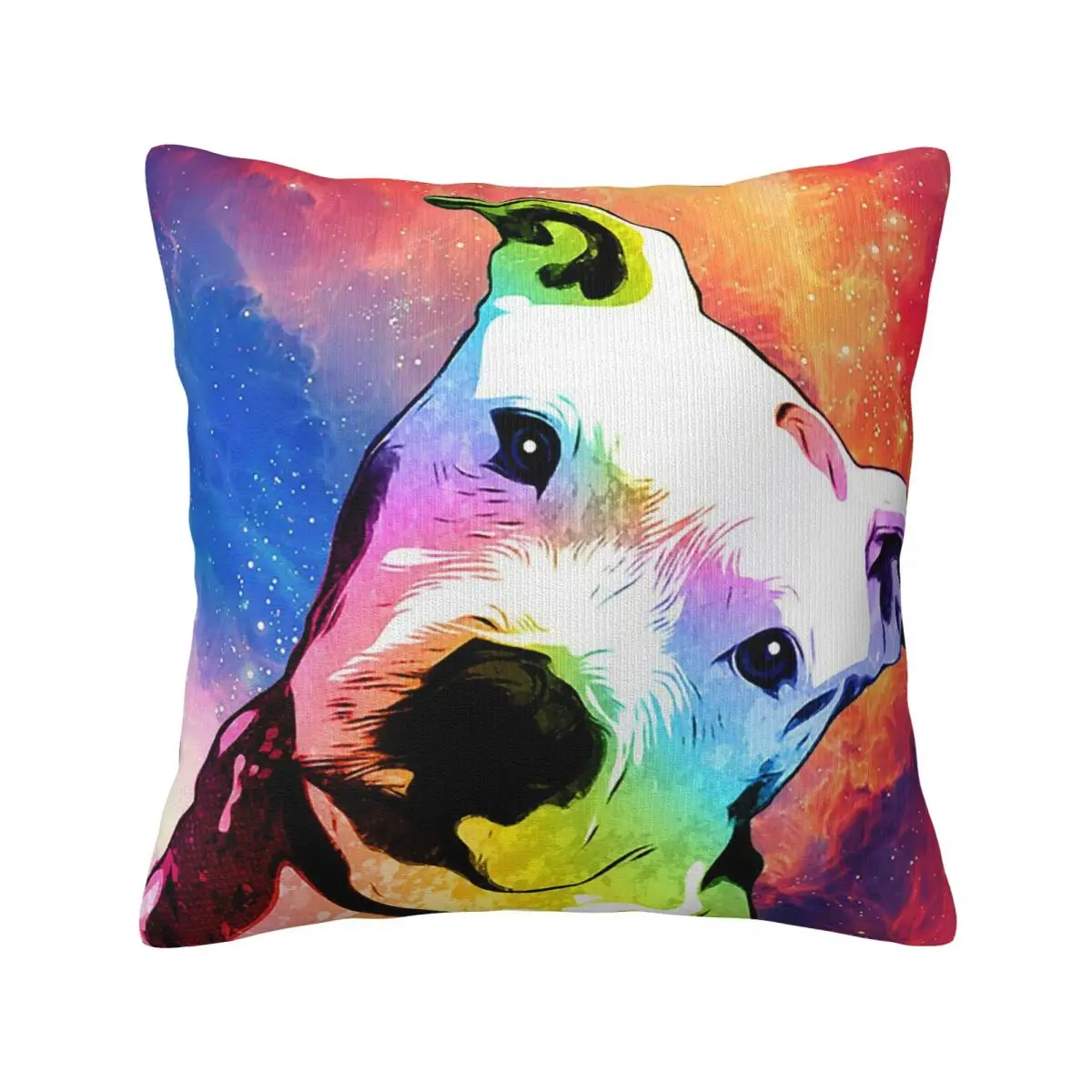 

Rainbow Pitbull Throw Pillow Cover Decorative Pillow Covers Home Pillows Shells Cushion Cover Zippered Pillowcase