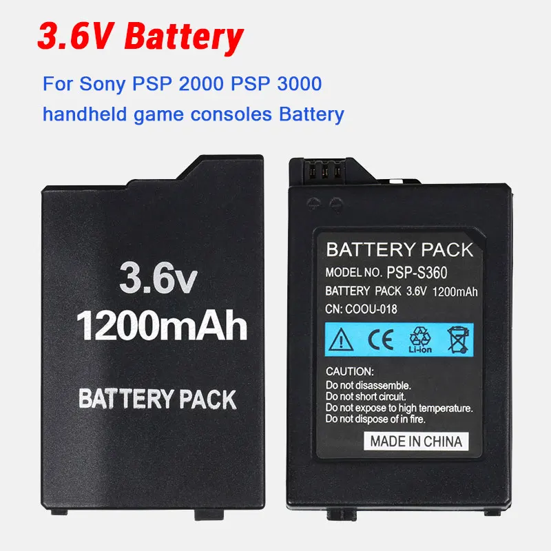 Фото Psp-S110 3,6 В аккумулятор для Sony PSP Psp3000 Psp2000 2000 3000 3001 3004 игровая консоль, замена литиевых аккумуляторов №1