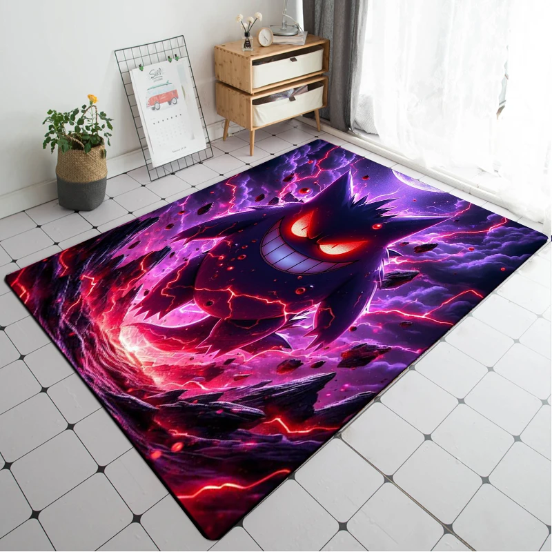 Мультяшный большой коврик с принтом покемона Gengar, ковер для дома, гостиной, детской спальни, дивана, нескользящий детский коврик для двери, декоративный коврик (art.: 3920c7dcf4e62) - 3920c7dcf4e62