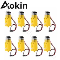 8pcs tt prewired electric gear dc motor dual shaft intelligent car chassis2pin male connector wire for arduino smart rc car