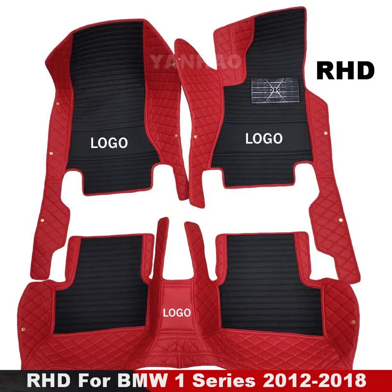 

RHD Car Floor Mats For BMW 1 Series Hatchback 4 Doors 2018 2017 2016 2015 2014 2013 2012 Carpet Automobiles Accessories Interior