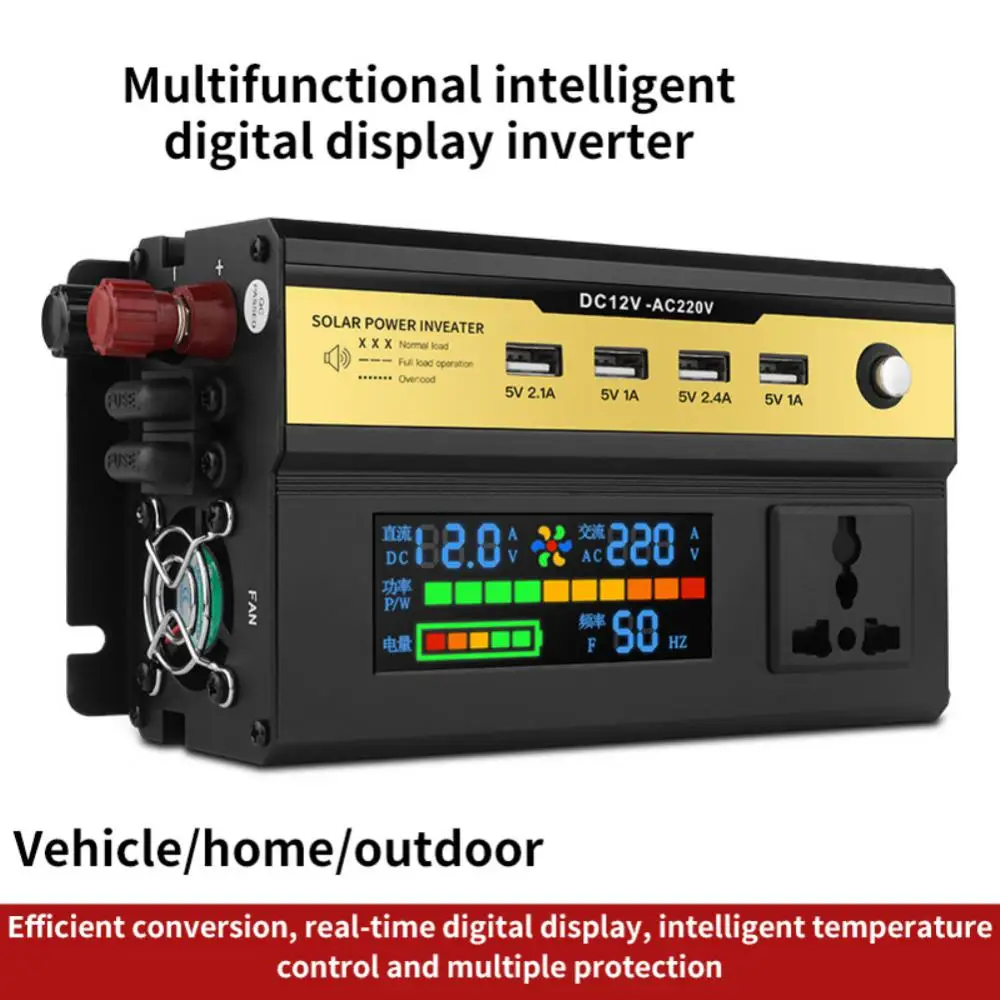 

Car Inverter Solar Inverter Multifunctional 3000w/5000w/ 8000w/10000w Sine Wave Voltage Converter Adapter Universal Portable