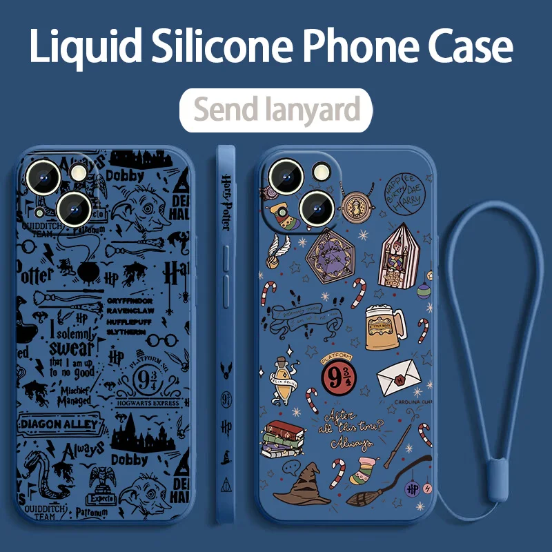 Couple Potters Wand For Xiaomi Redmi Note 13 12S 12 11T 11E 11S 10T 10S 10 Pro Plus Max Liquid Left Rope Phone Case