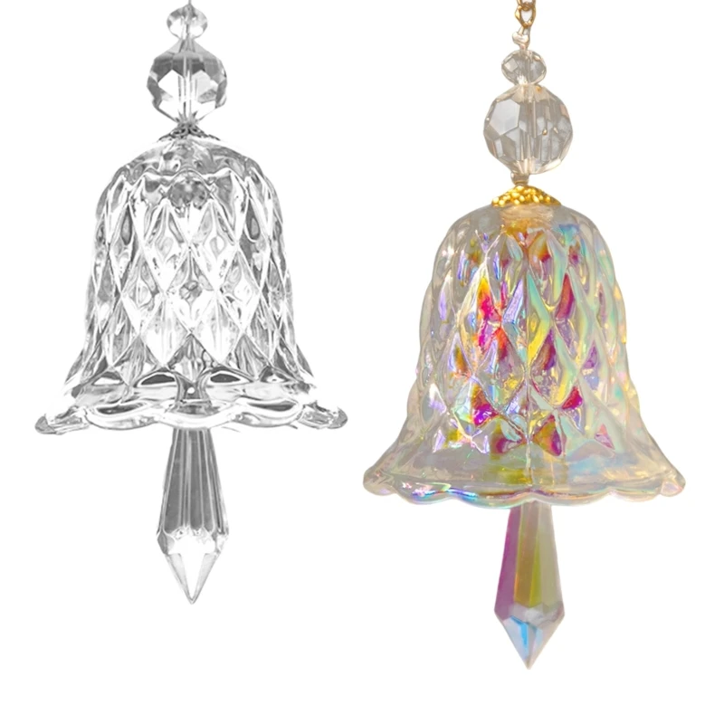Новинка 2024 года 2 шт. хрустальные колокольчики разноцветные стеклянные подвесные