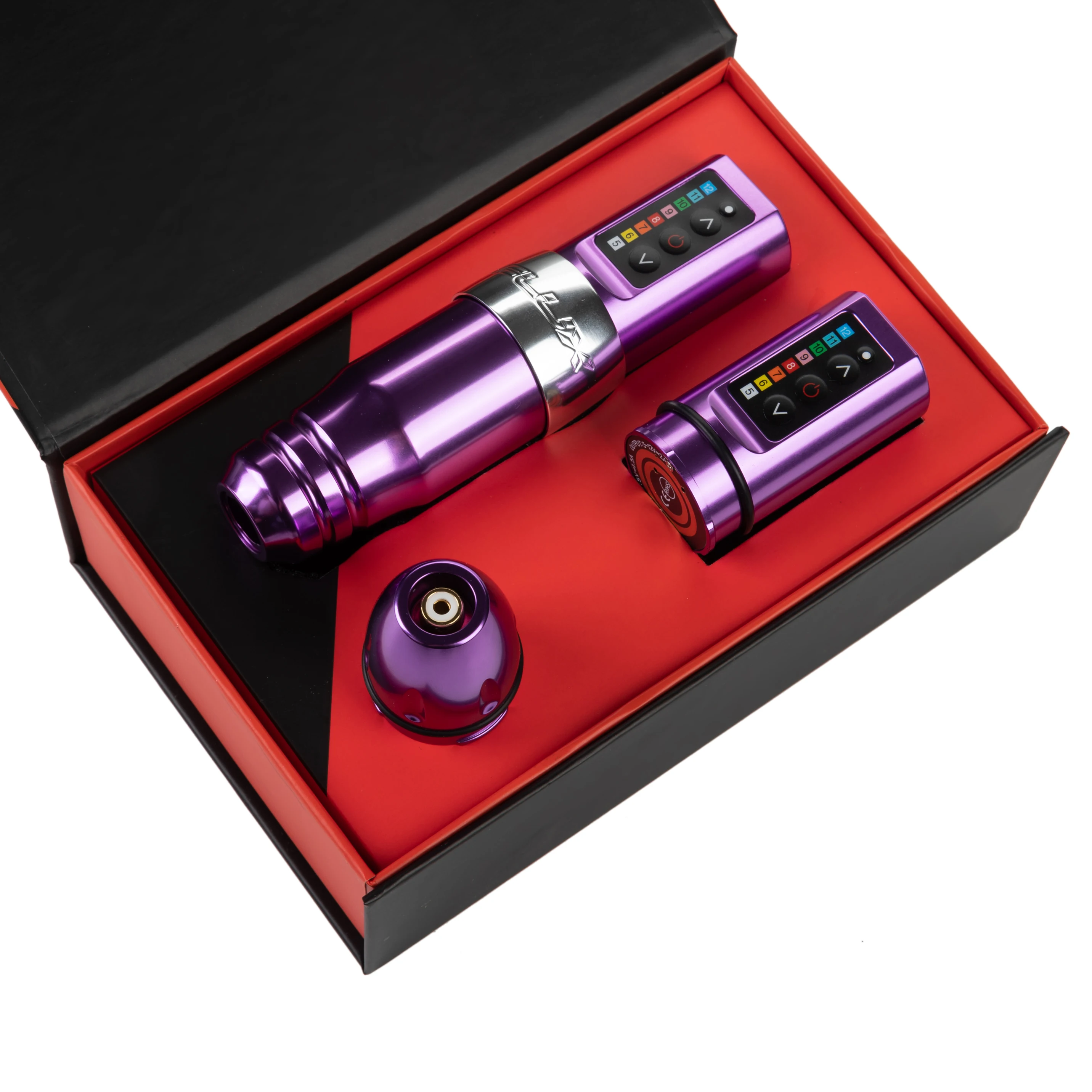 

Flux Wireless Tattoo Machine Kit Coreless Motor 1800mAh Battery Power SMP RotaryTattoo Pen Set with 28MM Grip Tattoo BodyArt