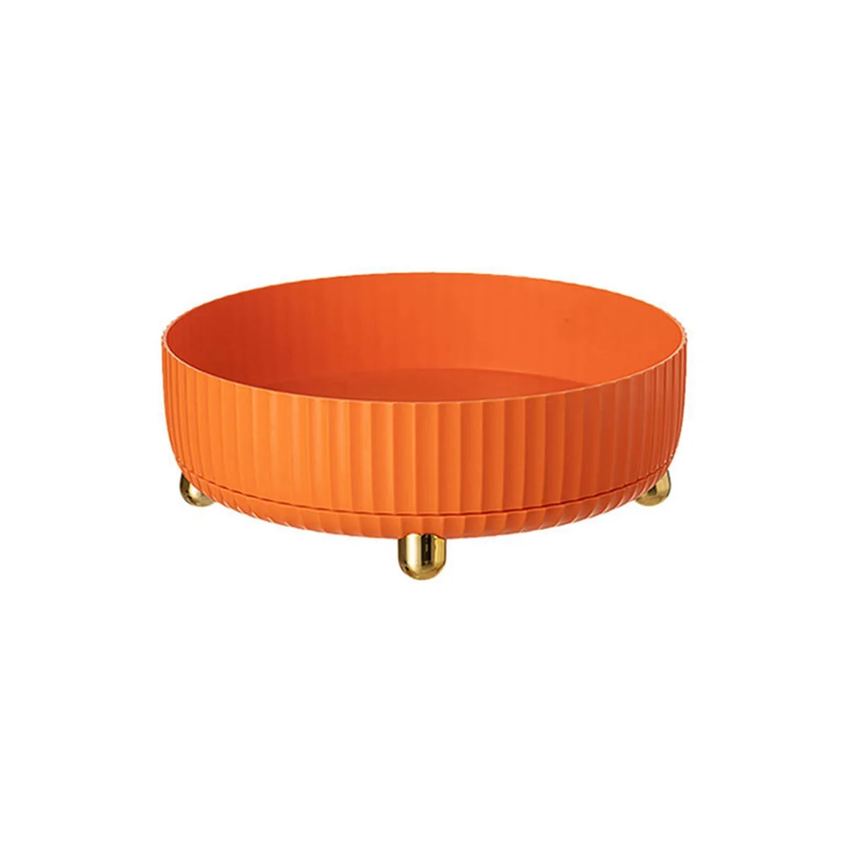 

Kitchen Storage Rotating Shelf Seasoning Rack Seasoning Box Household Turntable Rotating Storage Rack Orange
