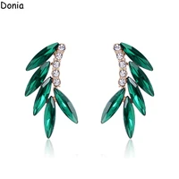 donia jewelry european and american classic crystal earrings personality micro encrusted rhinestones new luxury bridal gift