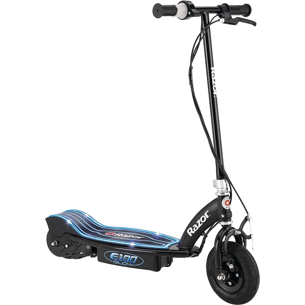 

Kids Electric Scooter Ride on 24V Motorized Powered Scooter Toy with Brakes and 8-Inch Pneumatic Tires Ages 8 and Up 100W 10 MPH