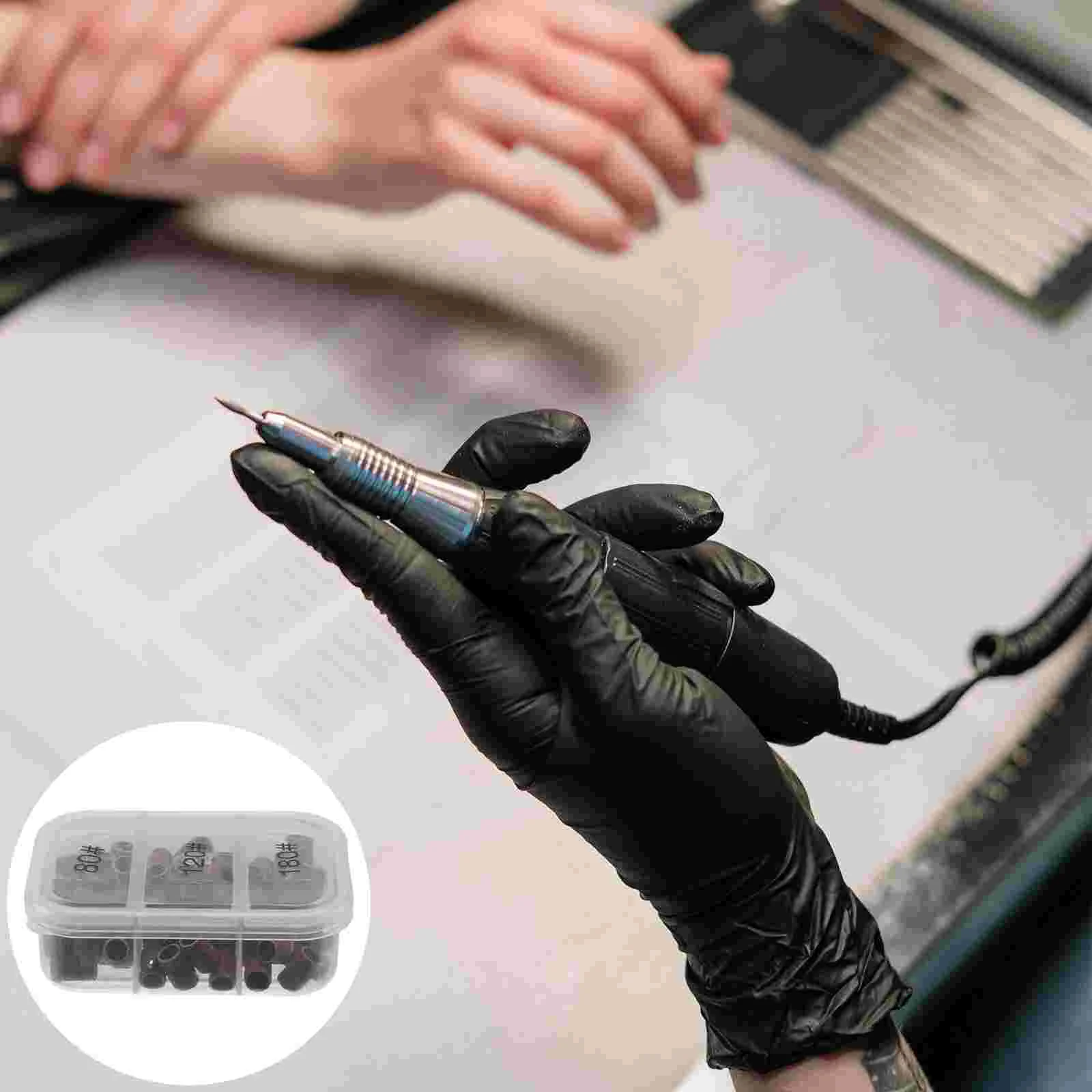 

Nail Sanding Bands Band Manicure Polishing Pedicure Grinding Sandhead Tool Accessory File Drill Polish Pieces Rings Brown