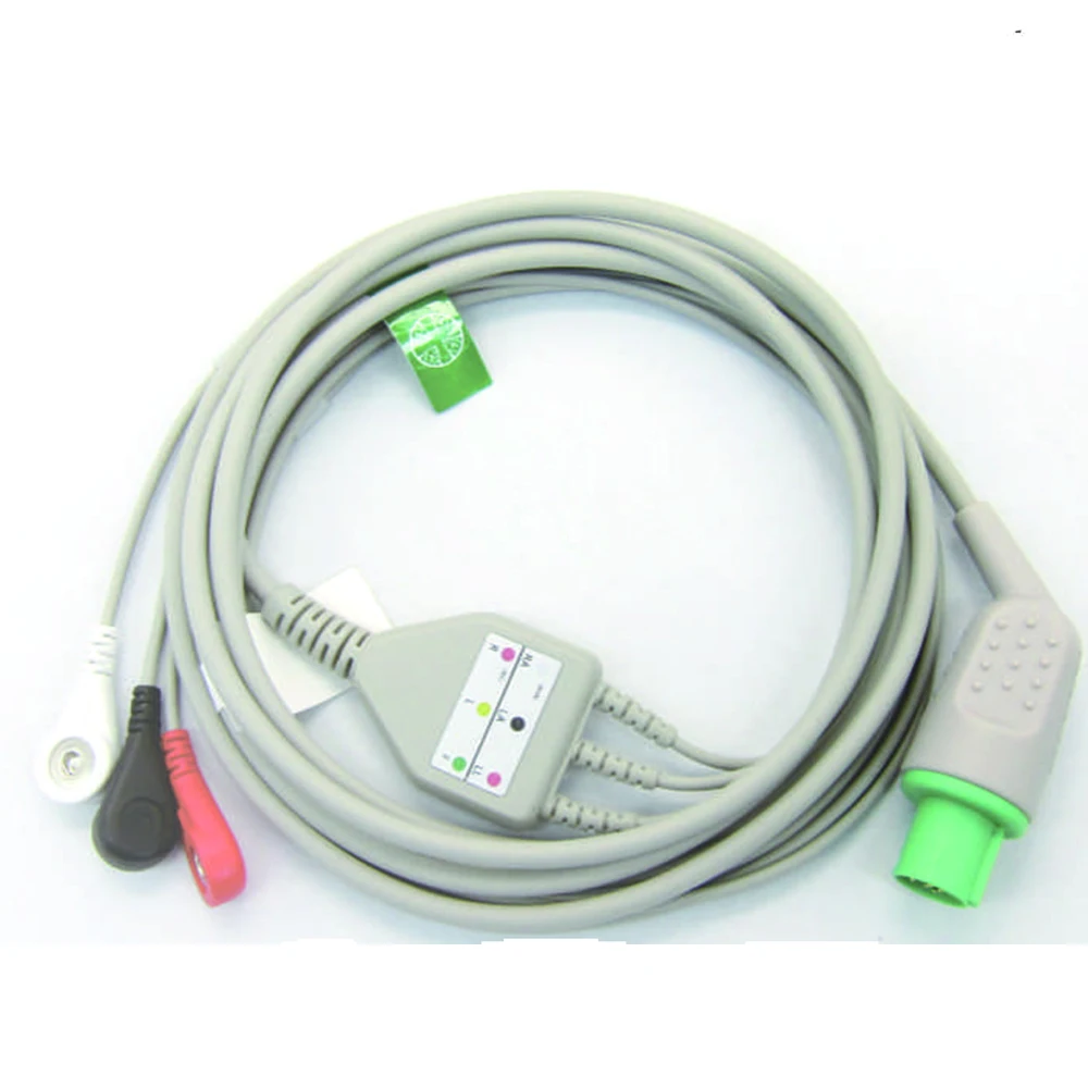 

Compatible with Hellige Cardioserv Patient Monitor, ECG Cable EKG Workstation Lead Wire ECG Cable