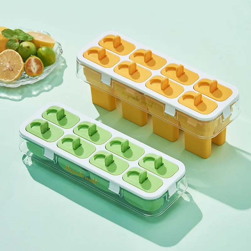 

Силиконовая форма для мороженого с крышкой, коробка для фруктового льда «сделай сам», форма для пищевого класса, десерт, форма для льда, кухонные приспособления