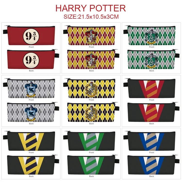

Harry Potter Peripheral Full Color Pu Pen Case Student Cartoon Anime Pen Holder Pen Case Pencil Case Wallet Small Pencil Pouch