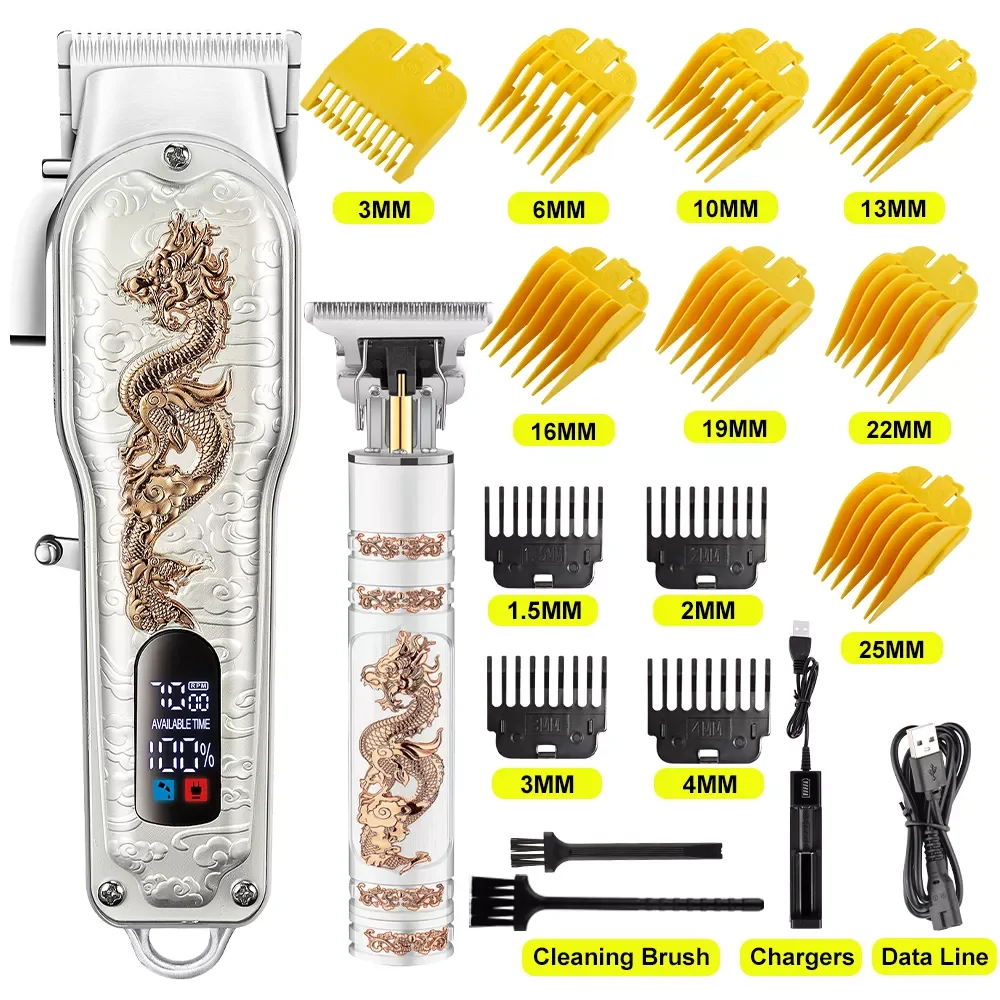 

Hair Clipper Rechargeable Shaver Beard Trimmer Professional Men Hair Cutting Machine Beard Barber USB Cordless