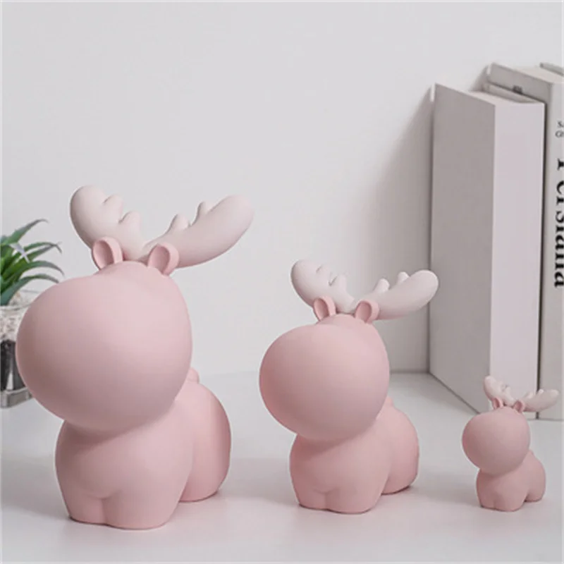 

Deer Change Piggy Bank Creative Cute Resin Home Decoration Girl Heart Children's Room Learning Desktop Decoration Ornaments Gift