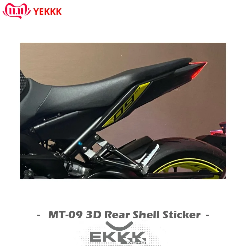 

Motorcycle Fairing Shell Rear Tail 3D Protection Sticker Decal 09 MT LOGO For YAMAHA MT-09 MT09 FZ09 MT09SP SP