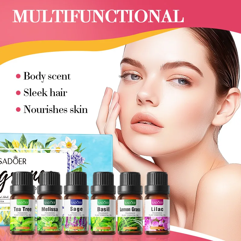 Набор эфирных масел 6 шт. 10 мл чистый натуральный базилик сиреневый мелисса