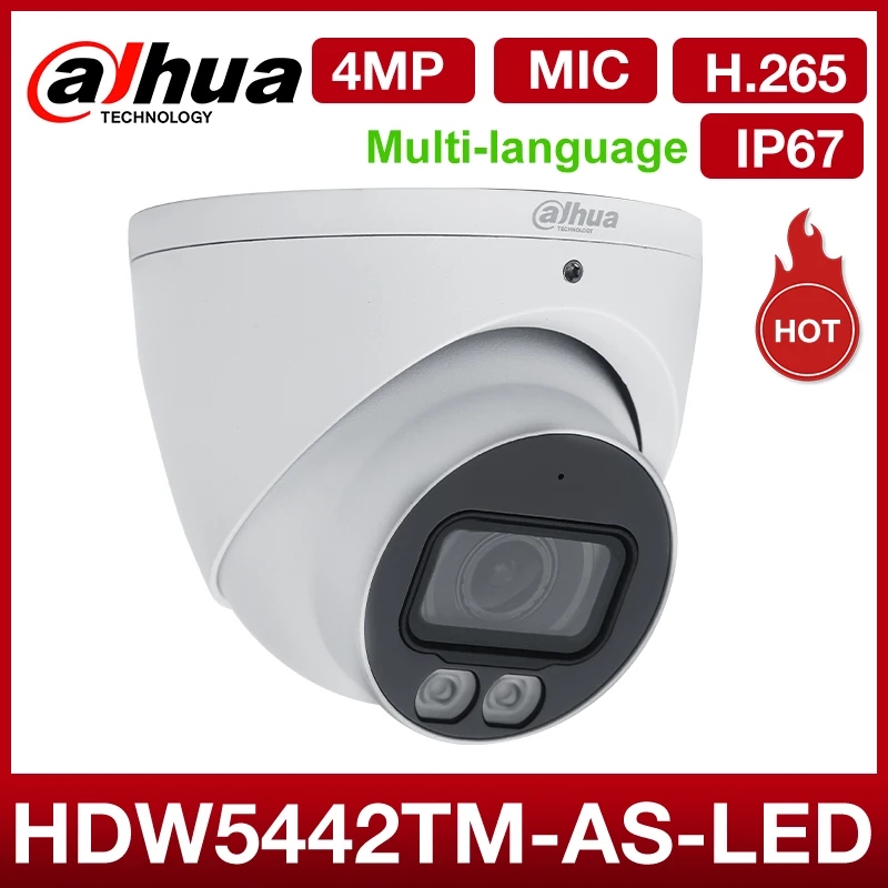 

Dahua 4MP Ai Network IP Camera Night Full Color Vision Face&Perimeter Detection Smart Home Protection Monitor HDW5442TM-AS-LED