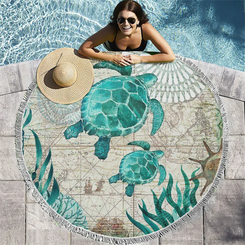 

Sea Turtles Beach Towel, Turtle Beach Towel, Gifts for Turtle Addicts 3D All Over Printed Towel