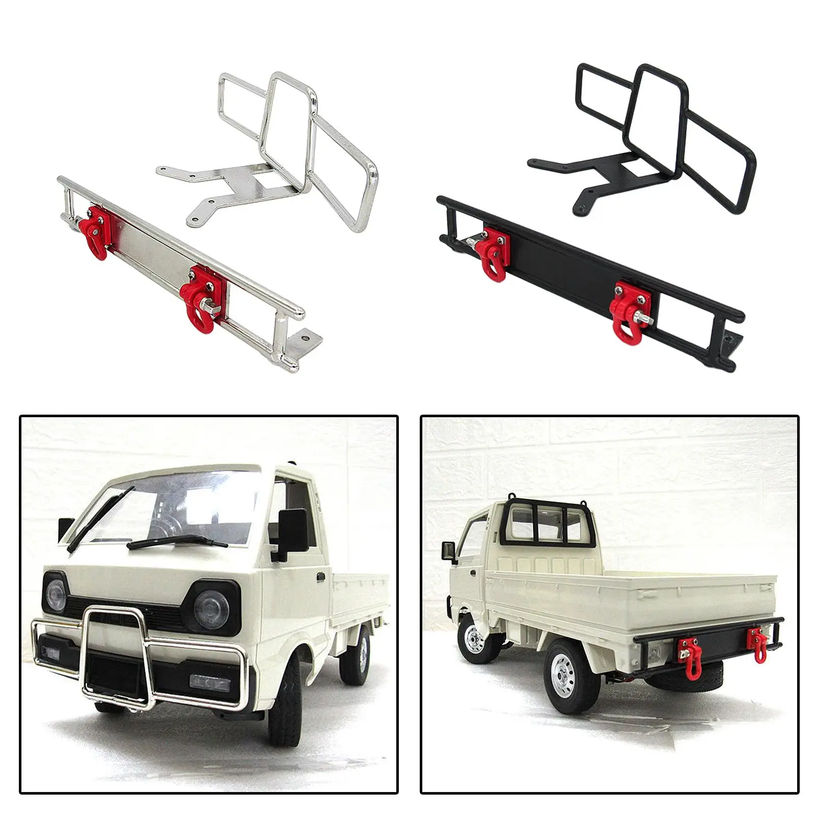 Комплект креплений на передний и задний бампер для WPL D12 1/10 RC Crawler Climbing Car Truck