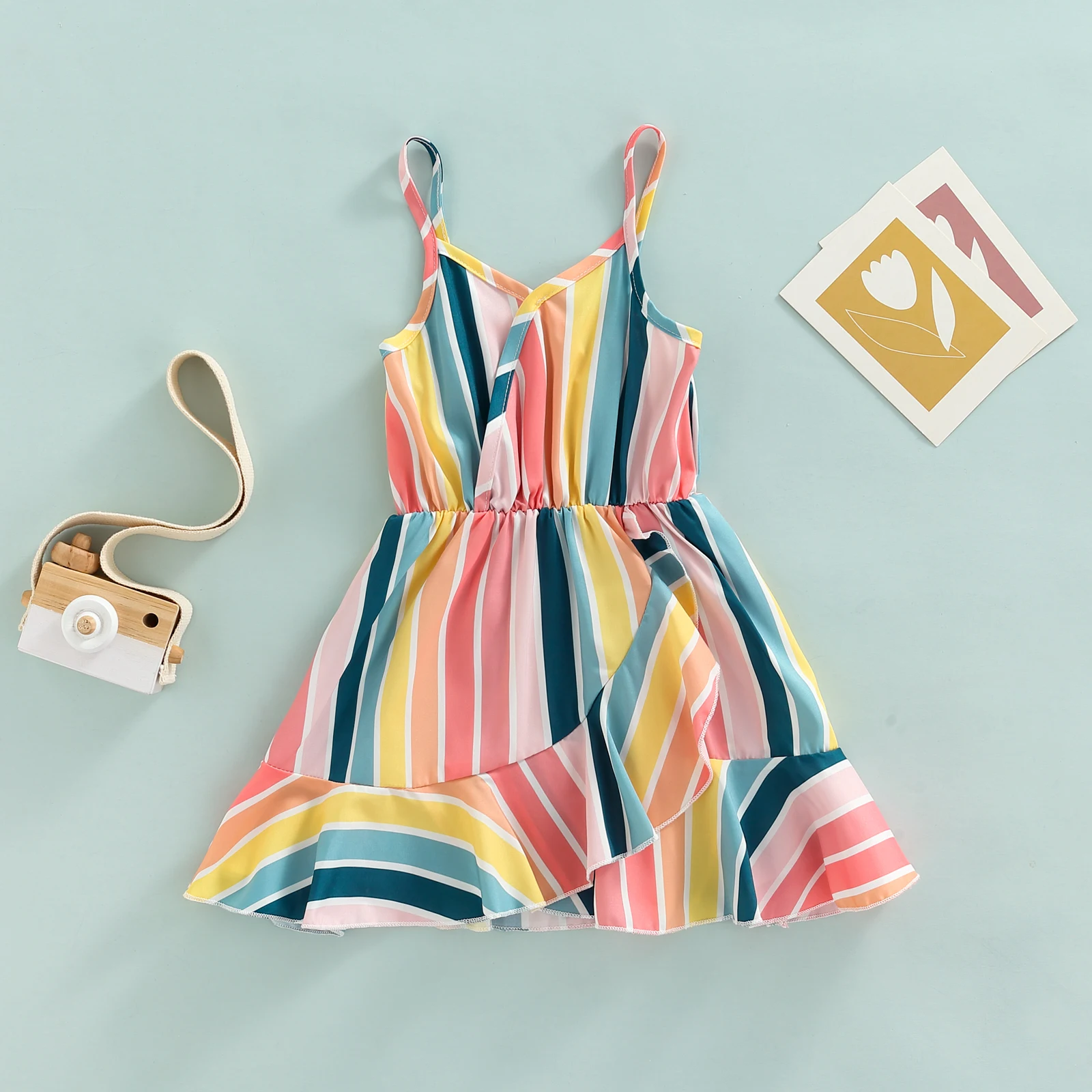Летнее Повседневное платье для девочек Citgeett платья на тонких бретельках с