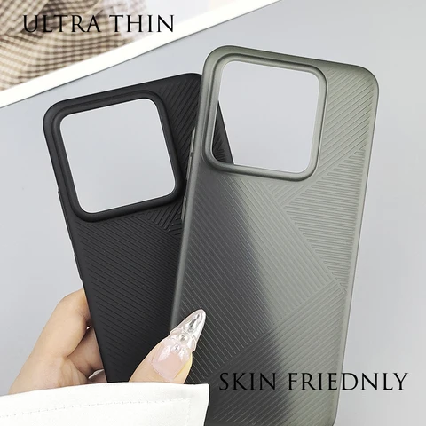 Для Xiaomi 15 Ultra 15 14 Pro Ultra 13 Тонкий жесткий чехол для телефона с матовой геометрической матовой полосой, стильный чехол с защитой от отпечатков пальцев