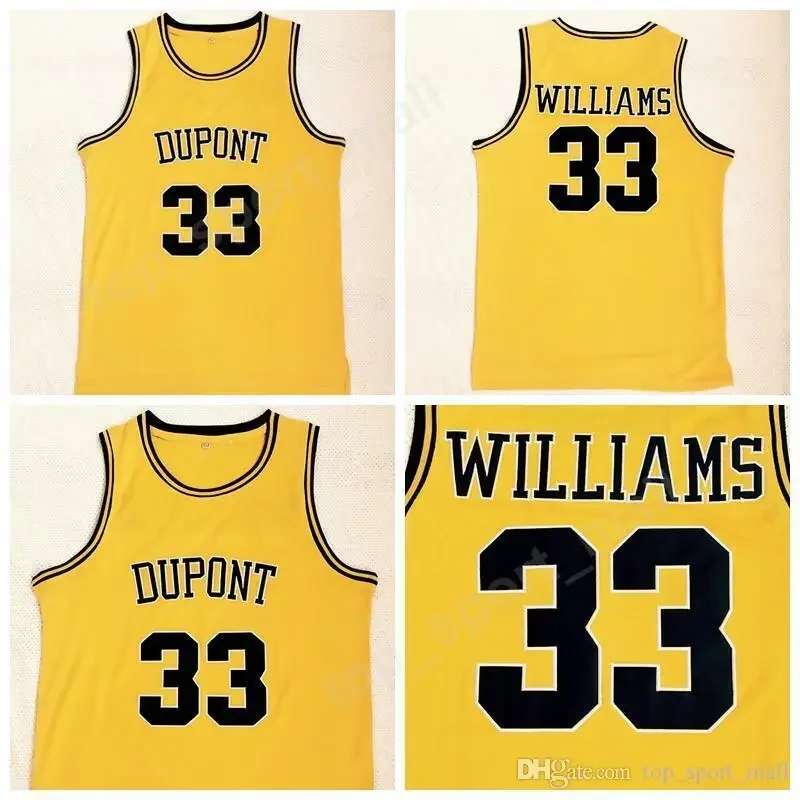 

Men 33# Jason Williams Jersey High School Dupont Basketball Jerseys All Stitched