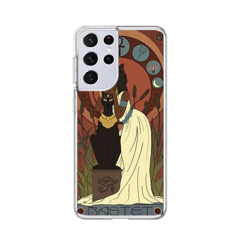 Чехол для телефона в виде древнего египетского кота Samsung Galaxy S30 S22 S21 S20 Fe Lite Ultra S10 E S9