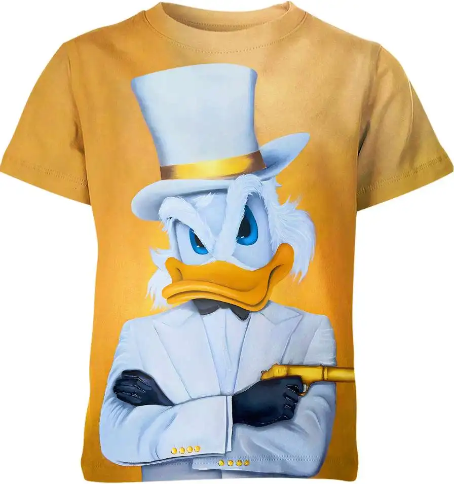 Футболка à col rond Donald Duck pour enfants impression 3D couple Kawaii rue loisirs sport grand haut tendance été энергия