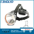 Светодиодный налобный фонарь белого и желтого цветов, налобный фонарь, Головной фонарь, фонарик, лампочка 45 Вт, внешний аккумулятор 3*18650, 7800 мАч светильник щение Xhp90.2