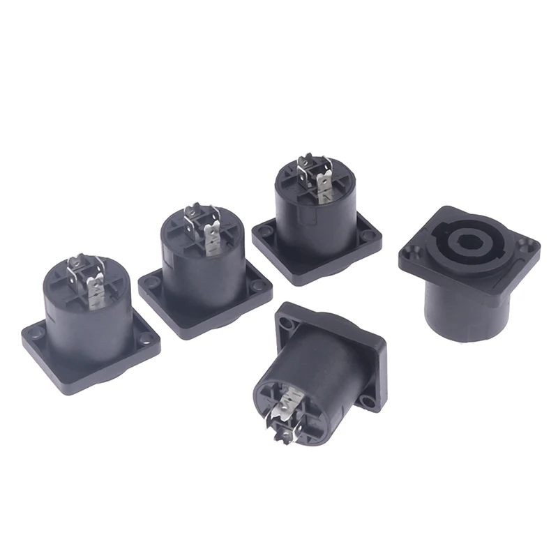 

5pcs 4 Pin Speakon Female Jack Socket Connector Audio Loudspeaker Amplifier Converter for PA Amplifier Cable Plug Socket Clip