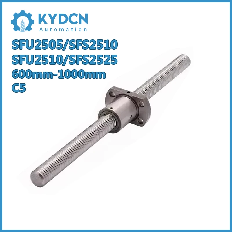 Шариковый винт C5 SFU2505 SFS2510 SFU2510 SFS2525 25 мм шариковый с одной гайкой 600 мм-1000 ЧПУ