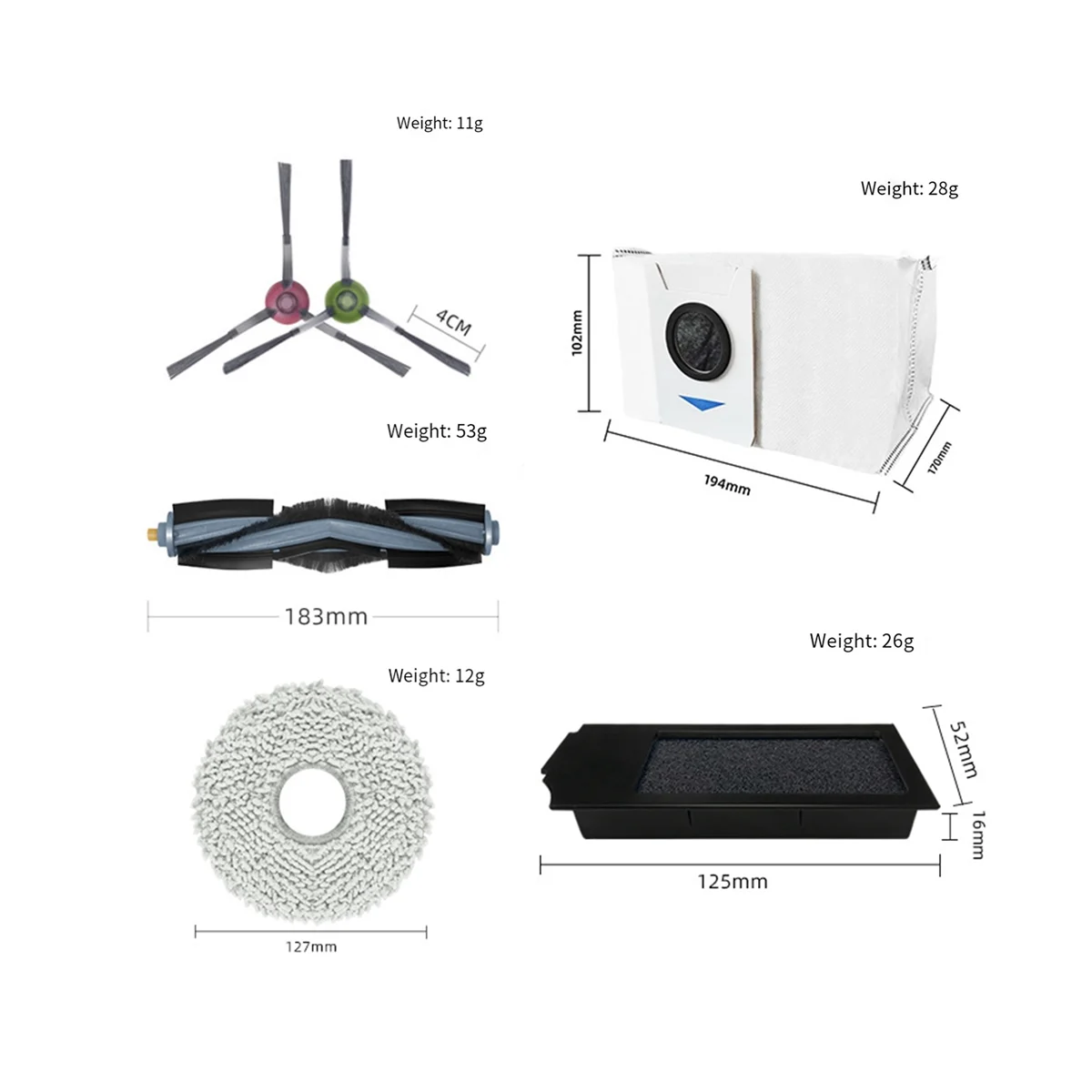 Для X1S PRO Deebot сменные запасные аксессуары для пылесоса основная боковая щетка Hepa