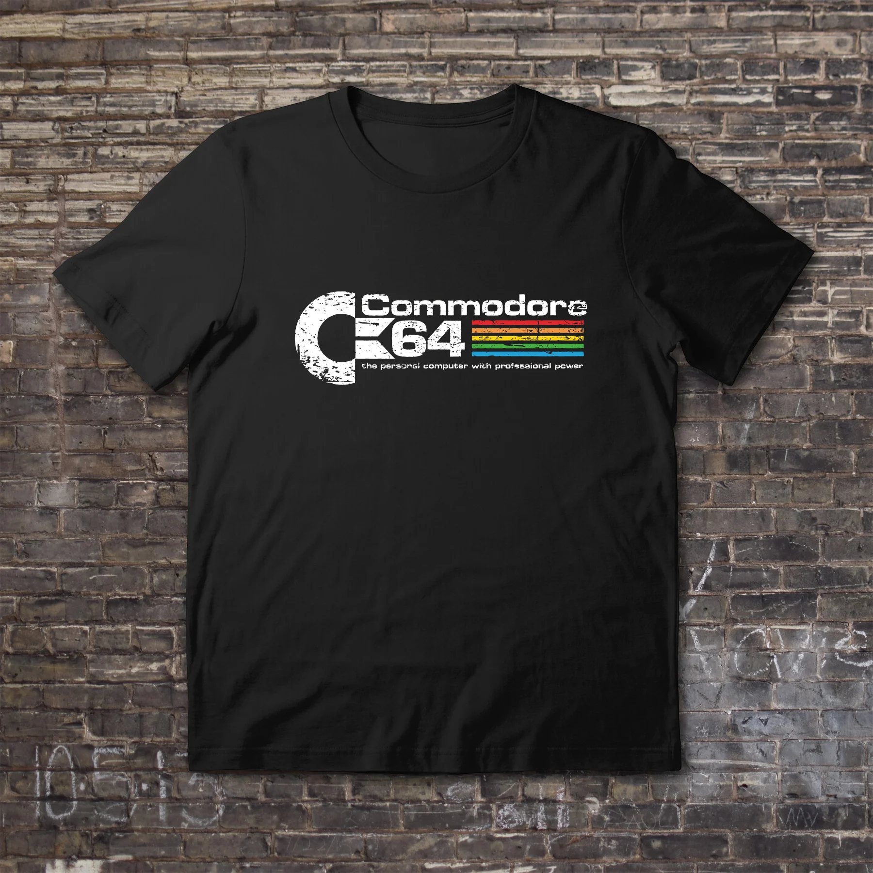

Amazing Tees Male T Shirt Casual Oversized Essential Vintage Commodore 64 Logo T-shirt Men T-shirts Graphic Short Sleeve S-3XL