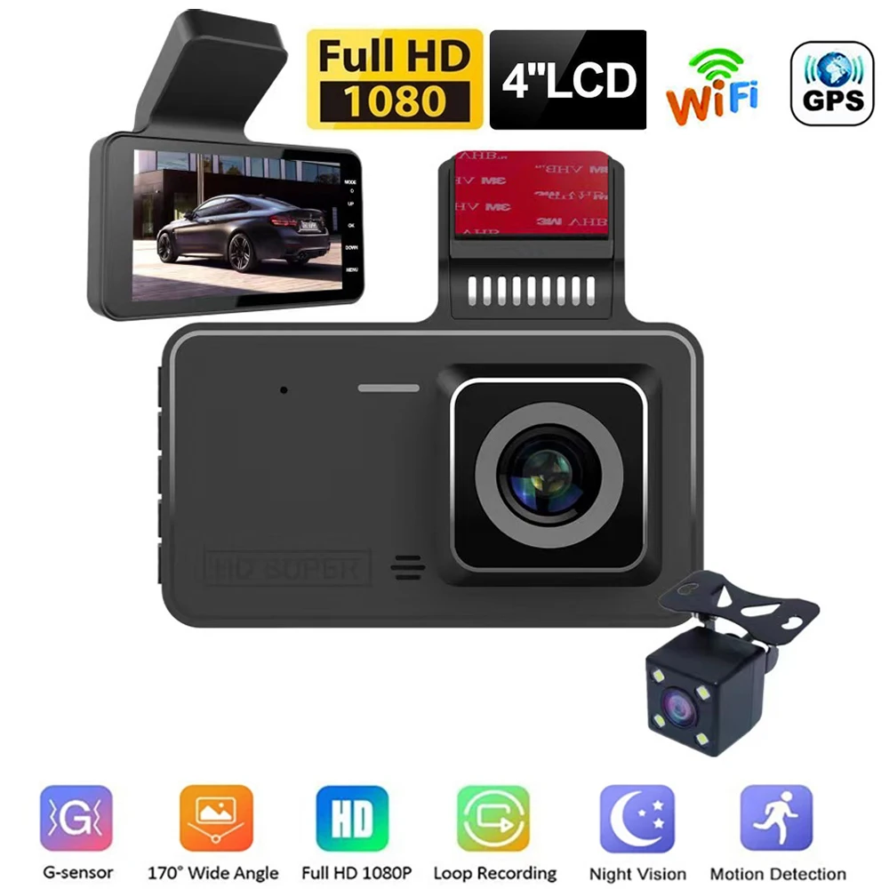 

Видеорегистратор автомобильный, Wi-Fi, Full HD, 1080P