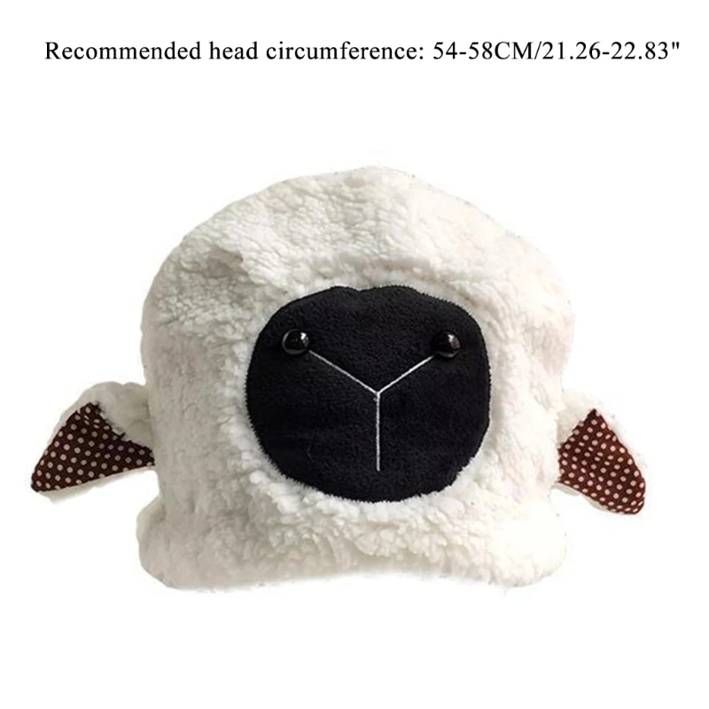 Плюшевая овечья шляпа для девочек забавная маленького дьявола шапка с овечьими