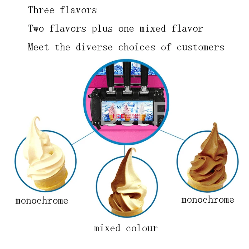 Полностью автоматическая машина для мягкого мороженого из нержавеющей стали с