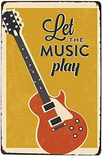 

Metal Sign Music Hall Tavern Music Play Wall Decoration Art Poster Modern Metal Plate Can Be Customized 8X12 Inches