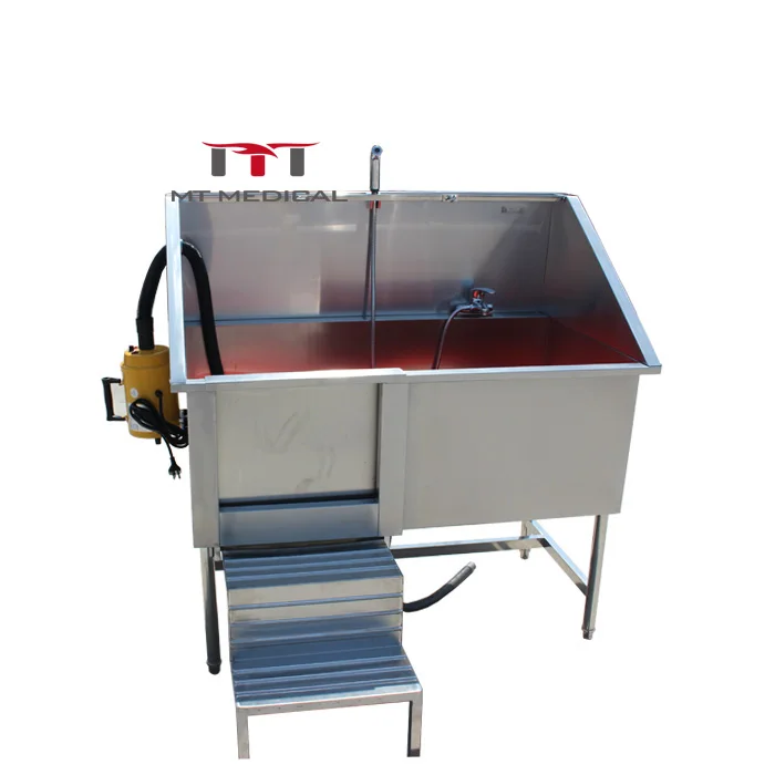 

MT Pet clinic SPA shower grooming swimming stainless steel cat and dog grooming bathtub pet bathing bathtub
