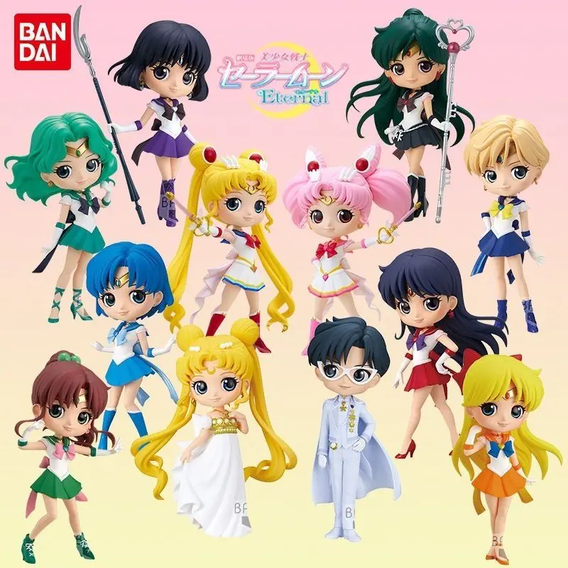 Фото ГОРЯЧАЯ НОВИНКА: Оригинальные фигурки Bandai Figuarts Qposket — Сейлор Мун Космос, Цукино Усаги, Вечная Сейлор Мун. Аниме-фигурки, подарки, модели. №1