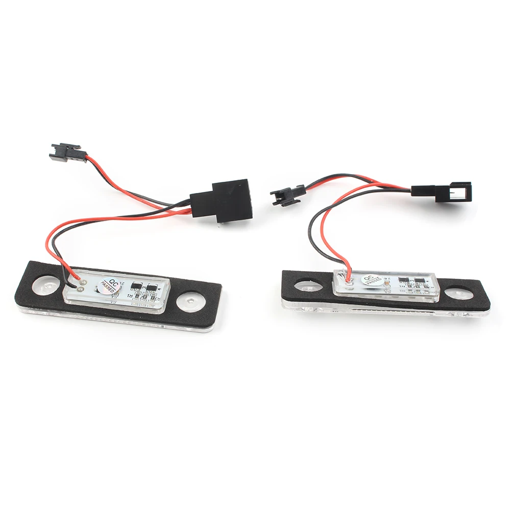 Car White LED License Plate Light Lamp w/ Wiring for Skoda Octavia 1Z 2004-2013 & Roomster 2006-2013 2pcs