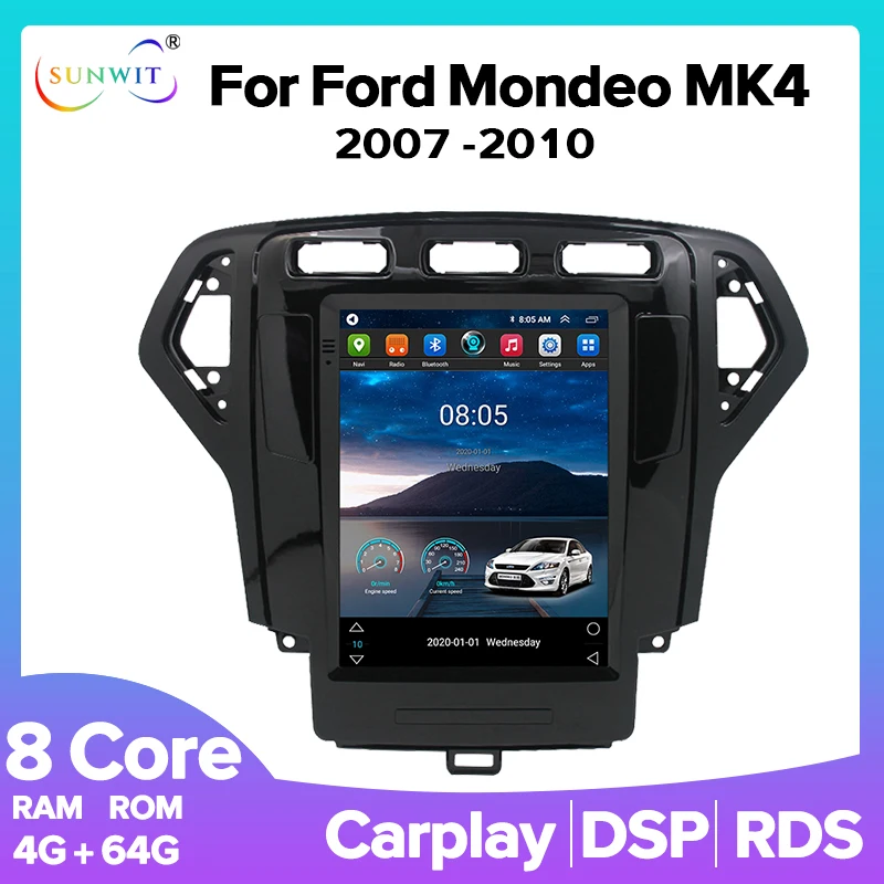 

Автомобильная стереомагнитола 9,7 дюйма в стиле tesla для Ford Mondeo mk4 2007-2010 с GPS-навигацией, HD сенсорным экраном, поддержкой Carplay, DVR, Wi-Fi