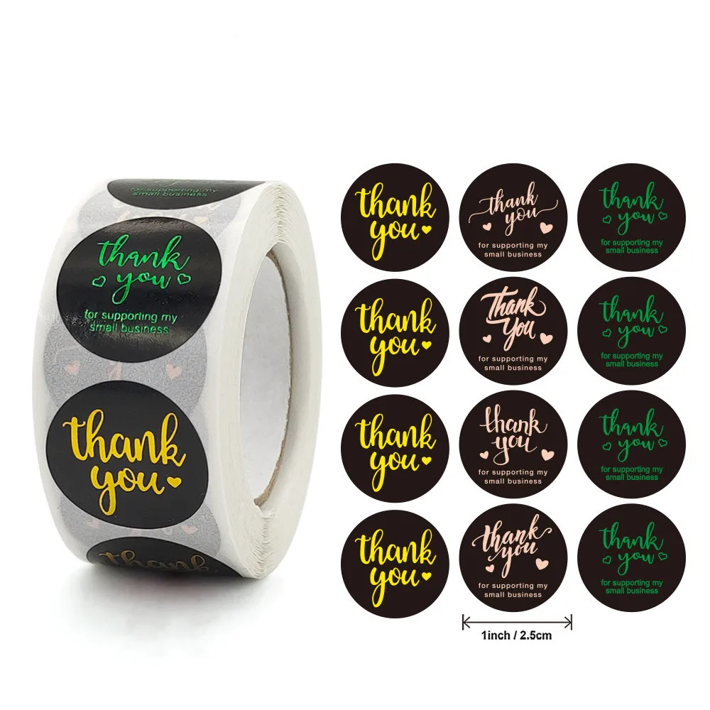 

2022 nieuwe gift sticker dankzij kleur hot laser zilveren boutique envelop verpakking zak afdichting label decoratie sticker