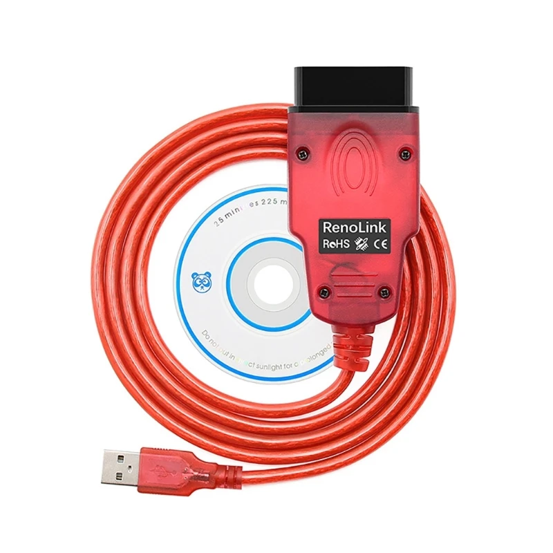 

Диагностический кабель Renolink V1.99 Renolink для Renault OBD, программирование ключей