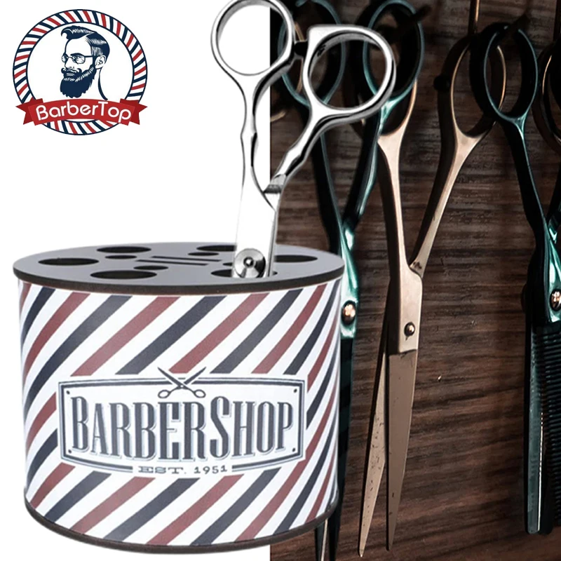 

Barber Hairdressing Tool Storage Box Comb Scissors Rack Salon Cosmetic Organizer Hairbrush Inserting Holder Barbershop Tool