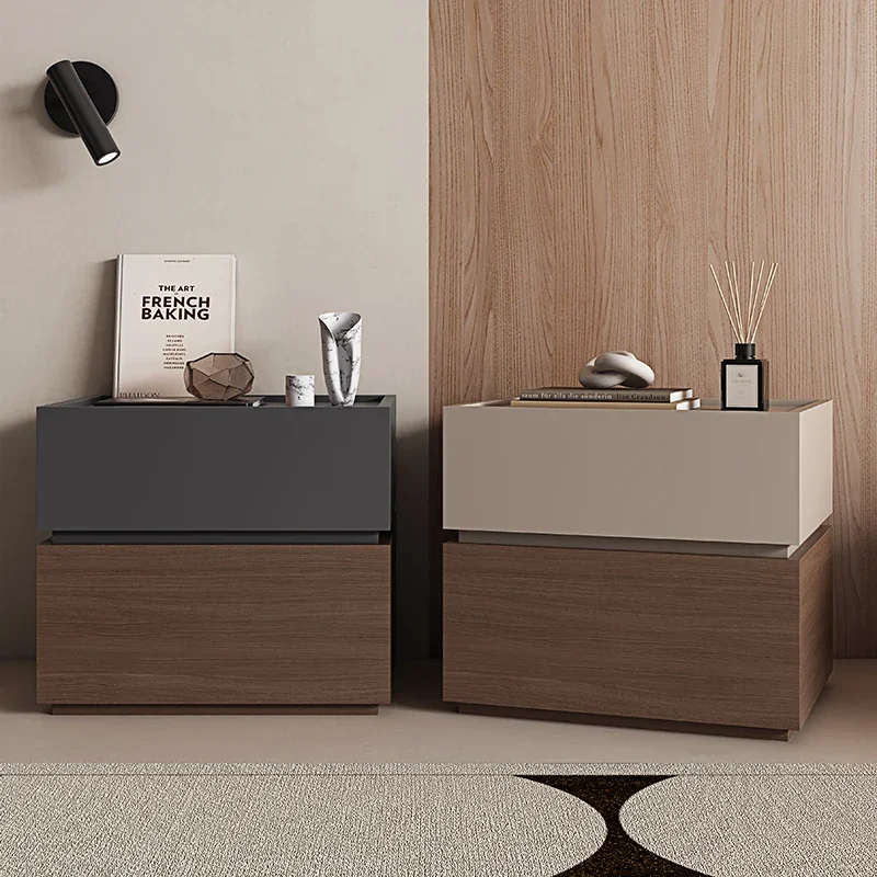 Роскошный узкий мини прикроватный столик минималистичный современный шкаф для